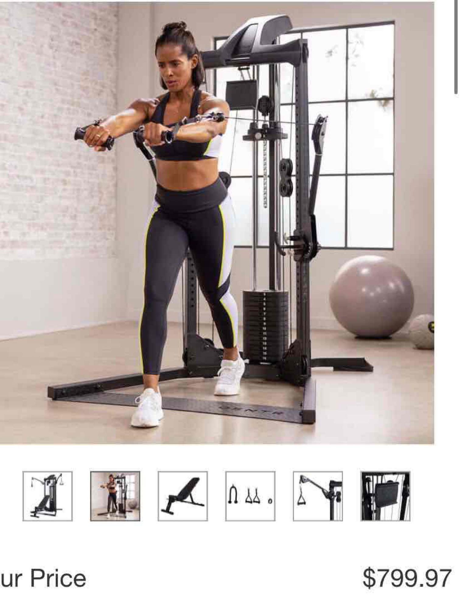 Home Gym Functional Trainer With Folding Workout Bench