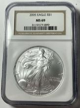 2005 American Silver Eagle NGC MS69