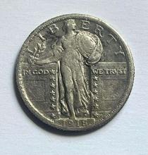 1918 Standing Liberty Silver Quarter AU