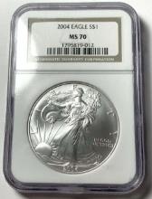 2004 American Silver Eagle NGC MS70