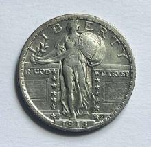 1918-S Standing Liberty Silver Quarter AU