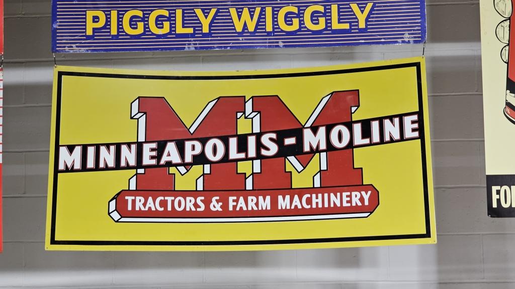 Minneapolis Moline Machinery Metal Sign