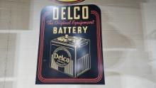 Delco Battery Metal Sign