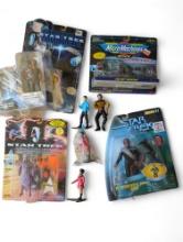 Assorted Star Trek action figures and Micro Machines