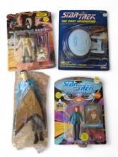 Assorted Star Trek action figures and die-cast Enterprise