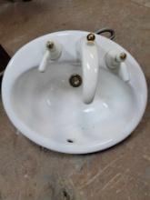 Kohler oval, white, cast iron bathroom sink