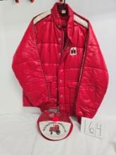 IH golfering hat with Swingster large winter jacket and IH patch