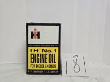 Ih No 1 engine oil can IH empty good condition #IH 991