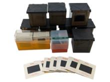 Lot of 8 Bell & Howell 35mm Slide Projector Storage Slide Cube with Slides
