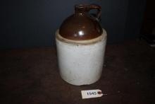 Brown and white jug, stoneware