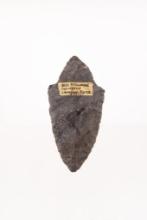 A 4-1/4" Adena Point made from Black Chert.