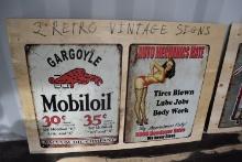 Two retro vintage signs