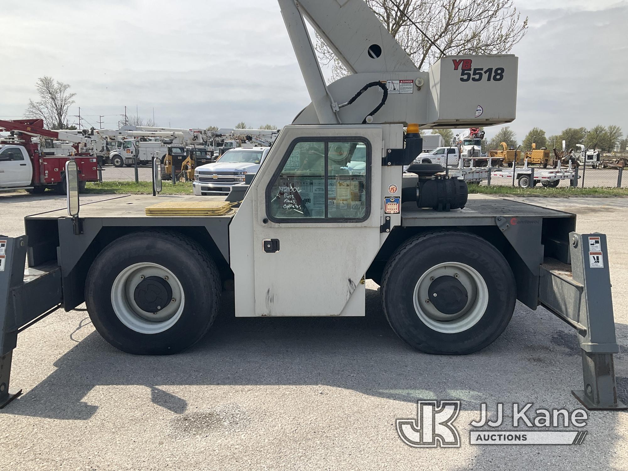 (Kansas City, MO) 2012 Grove YB5518 Carry Deck Crane Runs, Moves, & Operates) (Buyer Will Have To Ge