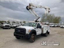 Altec AT40G, Articulating & Telescopic Bucket mounted behind cab on 2016 Ford F550 4x4 Utility Truck