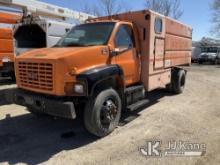 (Kansas City, MO) 2005 GMC C6500 Chipper Dump Truck Not Running, Condition Unknown, No Key, Missing/