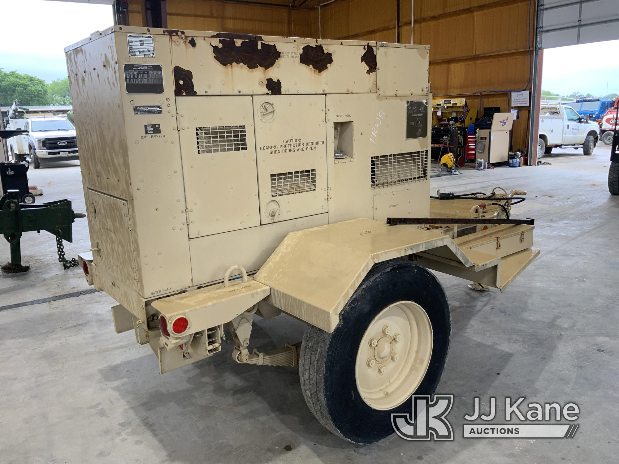 (Aubrey, TX) 2000 Utility Tool & Body M200A1 Trailered Generator Turns over, Unit has bad controller