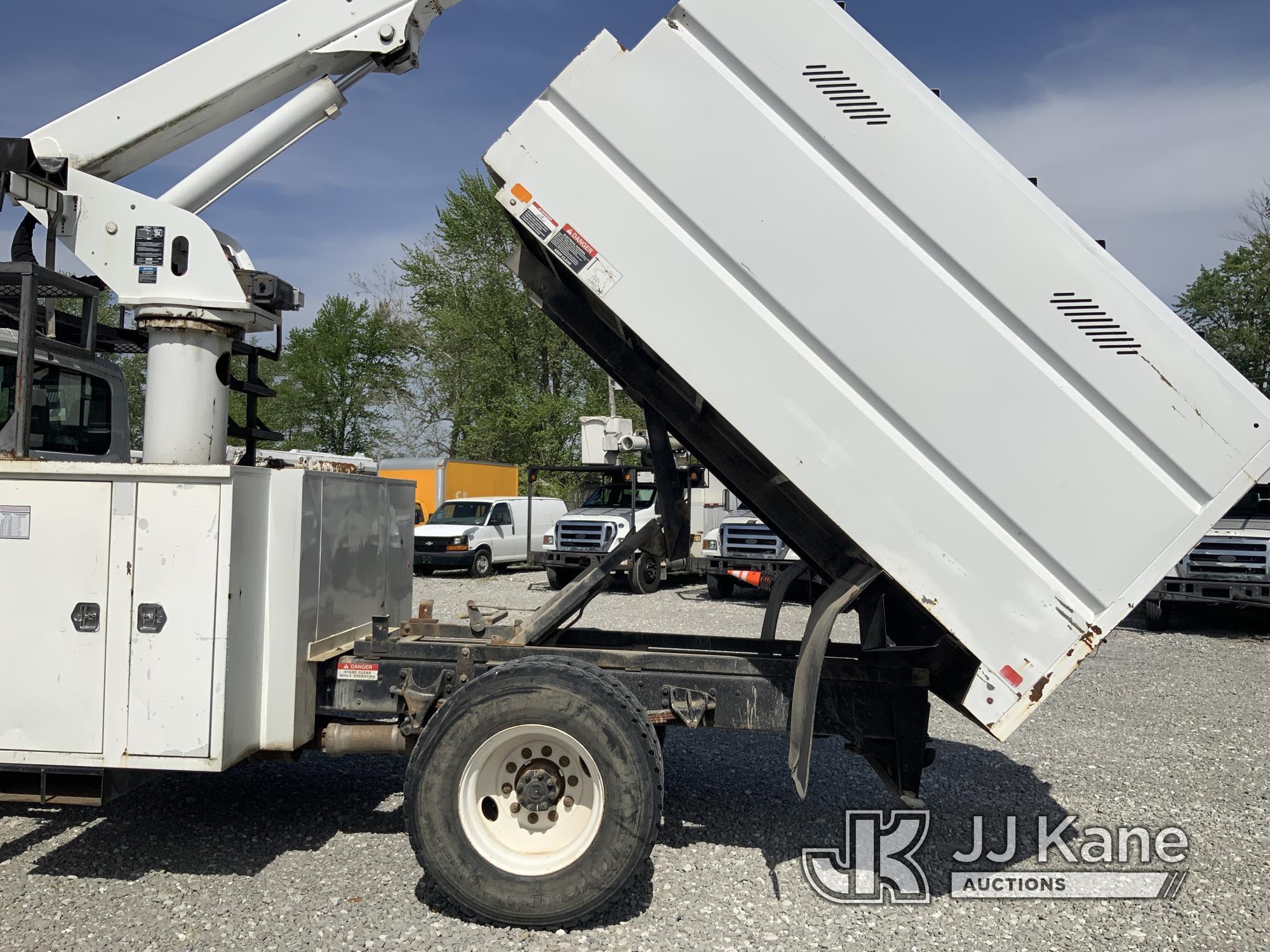 (Hawk Point, MO) Altec LRV-56, Over-Center Bucket Truck mounted behind cab on 2012 International 430