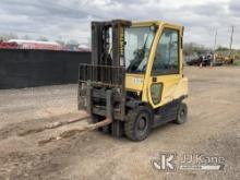 2005 Hyster H50FT Rubber Tired Forklift Runs, Moves, Operates, Jump to Start, LP Tank Not Included