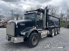 2014 Kenworth T800 Dump Truck Runs & Moves, Dump Operation Condition Unknown, Fire Damage, Rust & Bo