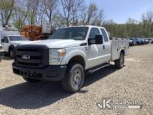 2011 Ford F350 4x4 Extended-Cab Service Truck Runs & Moves, Rust Damage, Crane Condition Unknown, No