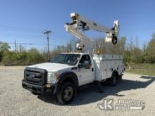 Altec AT40M, Articulating & Telescopic Material Handling Bucket Truck mounted behind cab on 2015 For