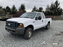 2006 Ford F250 4x4 Extended-Cab Pickup Truck Not Running, Condition Unknown, Check Engine Light On
