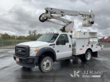 Altec AT37G, mounted behind cab on 2016 Ford F550 4x4 Service Truck Runs, Moves & Operates