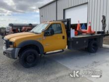 2007 Ford F550 Flatbed Truck Not Running, Condition Unknown