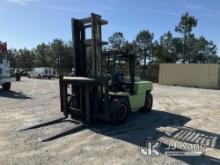 Clark C500Y155D Pneumatic Tired Forklift Runs, Moves & Operates