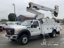 Altec AT40-MH, Articulating & Telescopic Material Handling Bucket Truck mounted behind cab on 2016 F