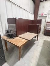WOODEN DESK AND WOODEN TABLE