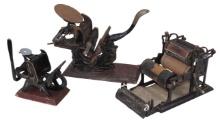 Printing Presses (3), cast iron Baltimore & Automatic Rotary, smallest unma