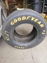 Jeff Gordon left front tire raced at Daytona.