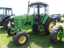 John Deere 7200 Tractor, s/n RW7200H001312: 2wd, Encl. Cab, Drawbar, Liftt