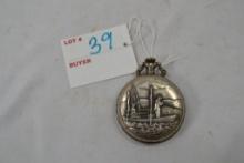 Vintage Fishing Theme Pocket Watch; Arnex 17 Jewels, Swiss