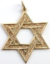 14KT GOLD STAR OF DAVID CUSTOM JEWISH PENDANT