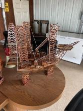 WOODEN OFFSHORE OIL RIG