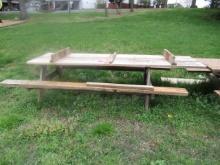 WOODEN PICNIC TABLE 10 FT.