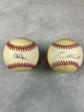 Kevin Seitzer and Kevin Mitchell Signed American and National League Baseballs