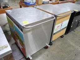 stainless demo carts w/ space for pull-out cutting board