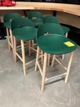 Wood Framed Chairs W/ Poly Seats