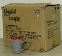 Liquid Logic 16 ounce Mug (red inside and Gray matte outside with Black Spots)