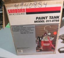 2 1/2 gallon paint pot with regulator and gauge