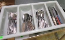 Stainless Steel Assorted Pattern Flatwear (85 Pieces and Tray)