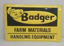 SST Embossed,  Badger Farm Materials Sign