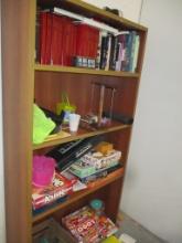 LOT-BOOKCASE WITH BOARD GAMES AND BOOKS