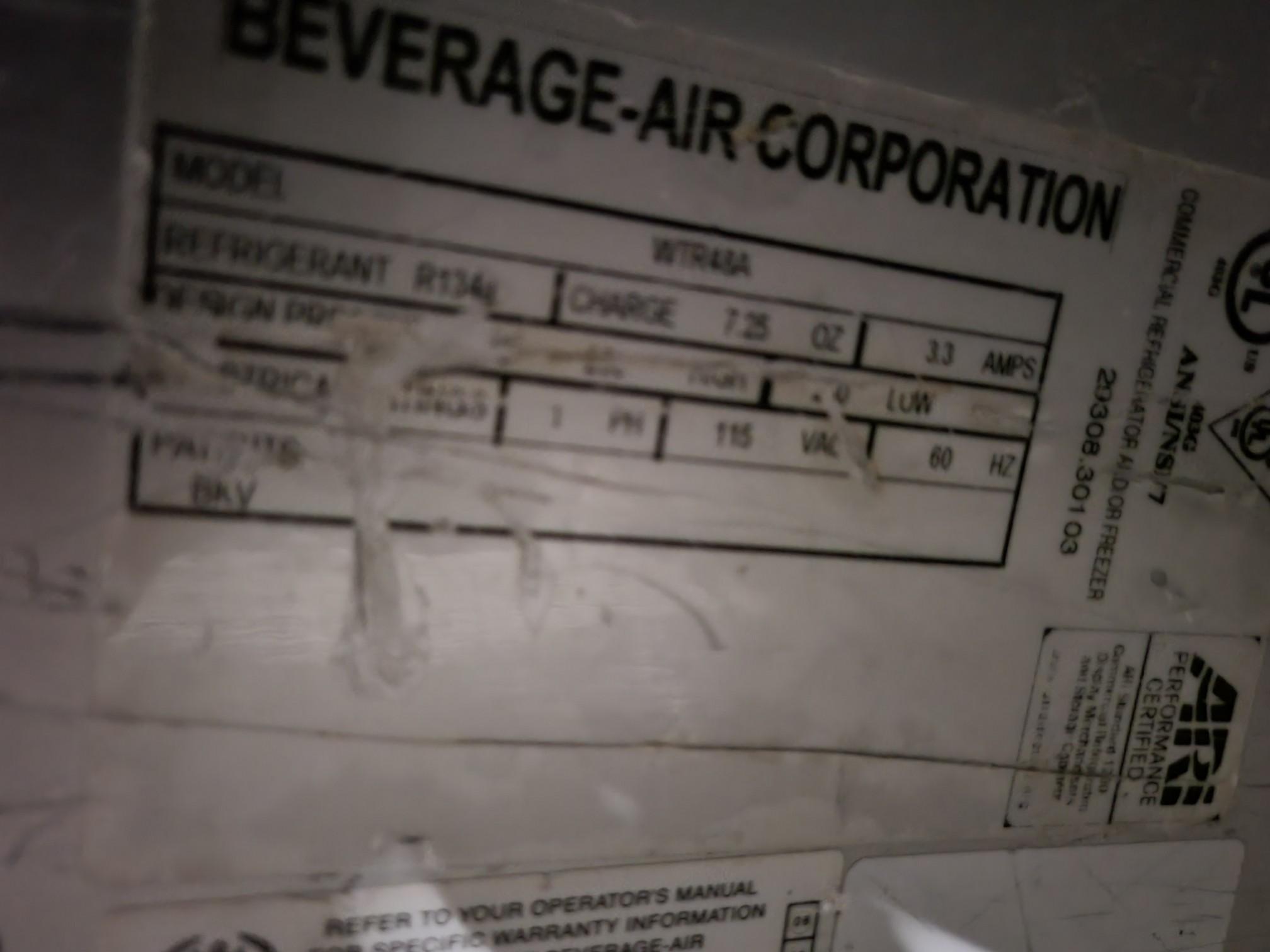Beverage Air WTR48A Worktop Refrigerator