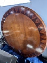 Round Dining Table  wwith Exquisite Marquetry, 60 " Dia