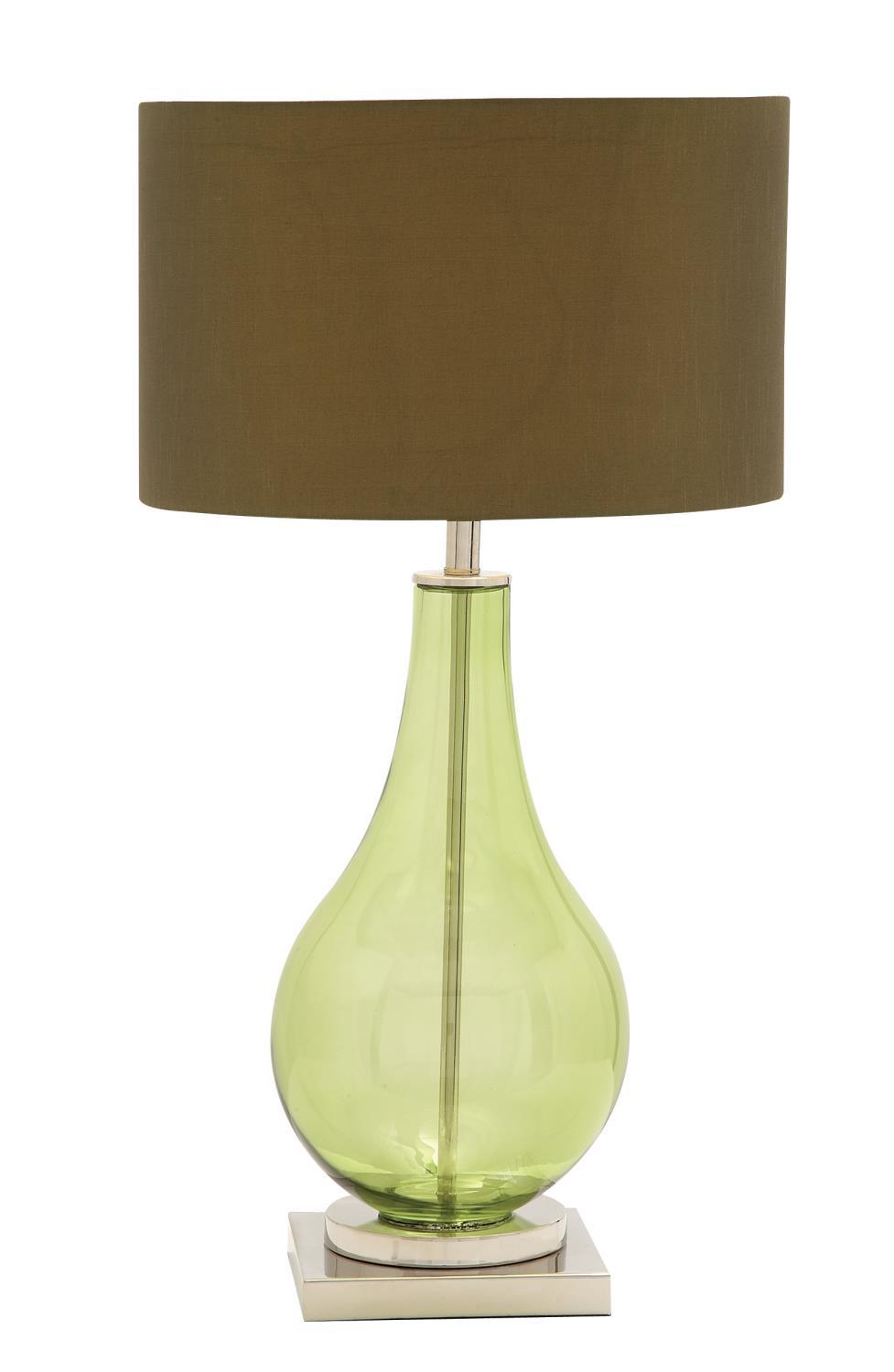 Unique Style The Greenish Glass Chrome Table Lamp Home Decor 40173