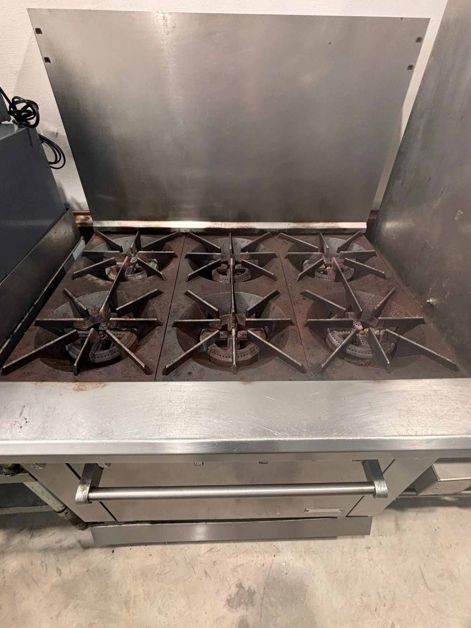 36" All S.S. Six Burner Range w. Oven